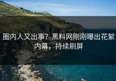 圈内人又出事？黑料网刚刚曝出花絮内幕，持续刷屏