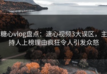 糖心vlog盘点：溏心视频3大误区，主持人上榜理由疯狂令人引发众怒