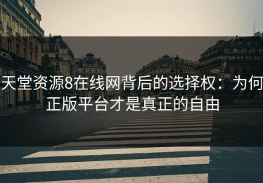 天堂资源8在线网背后的选择权：为何正版平台才是真正的自由