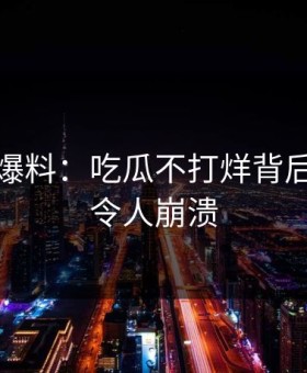 亲历者爆料：吃瓜不打烊背后的故事令人崩溃