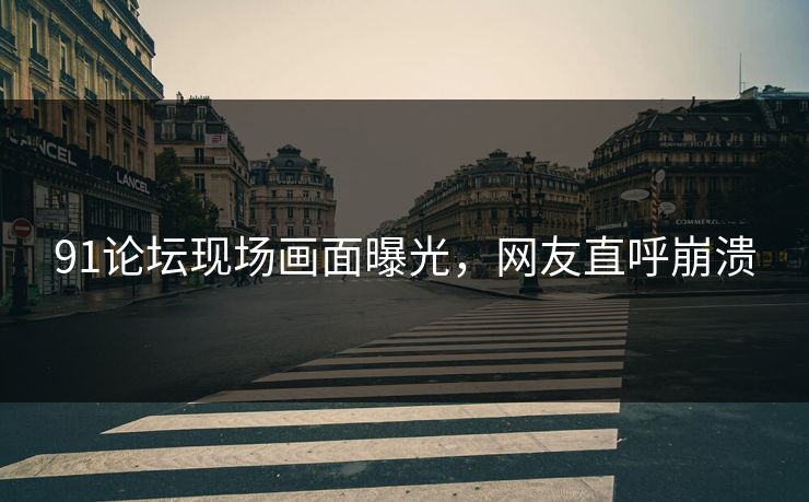 91论坛现场画面曝光，网友直呼崩溃