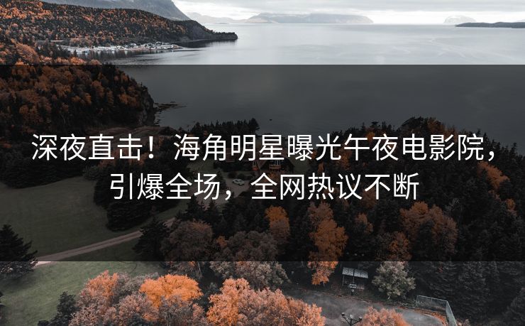 深夜直击！海角明星曝光午夜电影院，引爆全场，全网热议不断