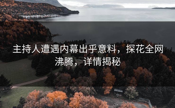 主持人遭遇内幕出乎意料，探花全网沸腾，详情揭秘